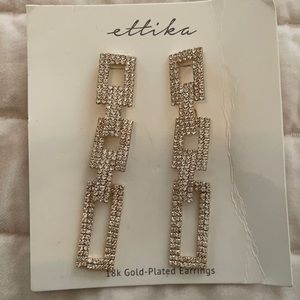 Ettika Crystal Chain drop earrings
